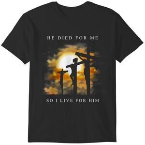 Christian Bible Verse Jesus Died For Me Graphic Tee Faith Based Gift T Shirt 24